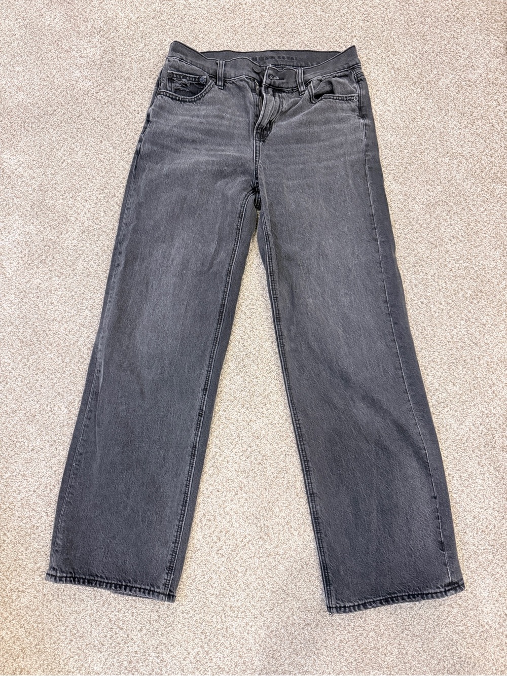 Women’s Straight-Leg American Eagle Black Jeans Size 0